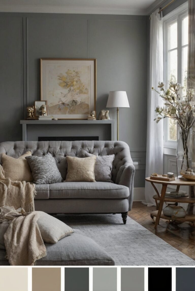 Top 9 colors that go with Uncertain Gray for home décor.