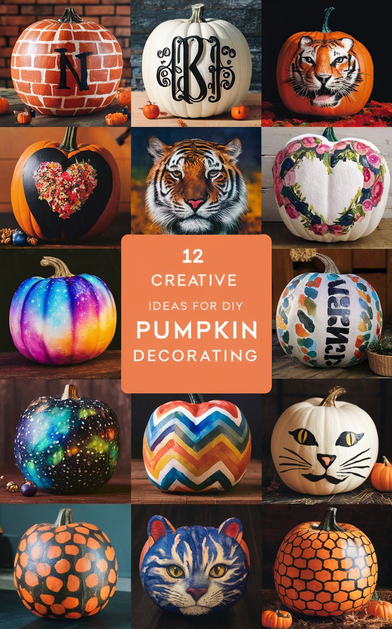 Pumpkin painting ideas, Fall pumpkin decor, DIY pumpkin decorations, Painted pumpkin crafts, Hand painted pumpkins