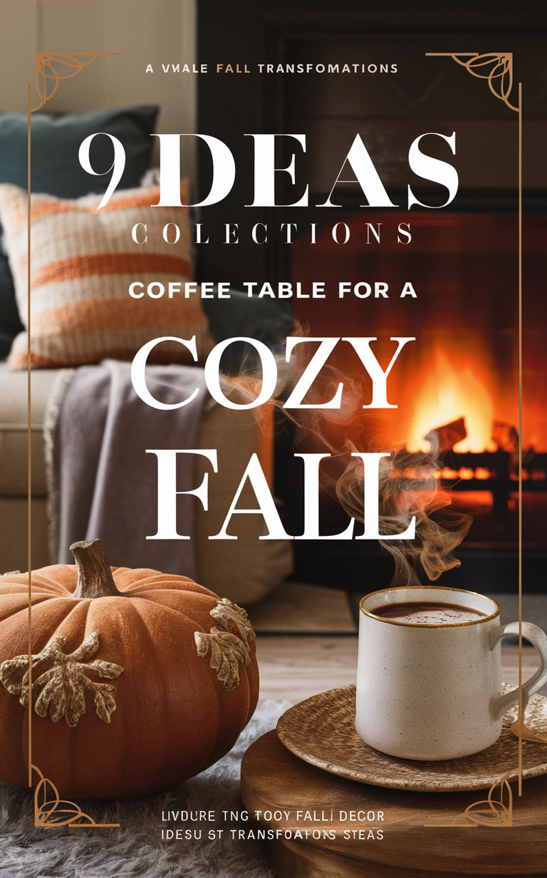 Cozy living room decor, Unique coffee table designs, Rustic home accessories, Fall-themed furniture, Modern farmhouse style