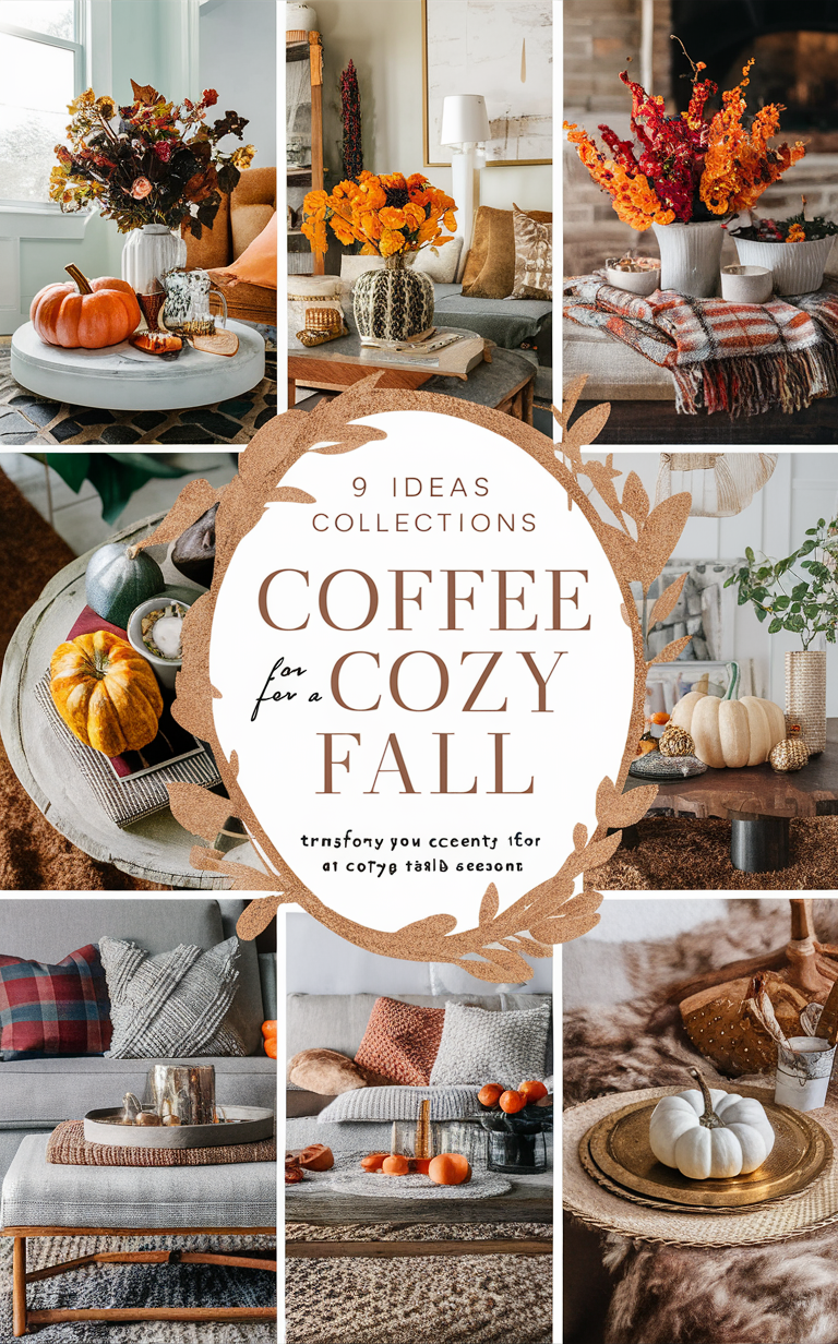 coffee table styling, fall decor, living room decor, home accessories, interior design