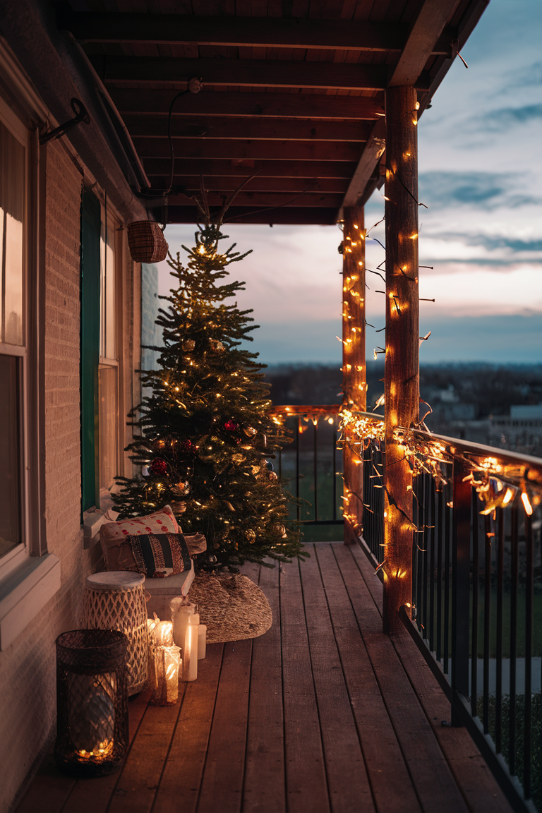 Christmas Lights, Outdoor Christmas Decorations, Holiday Lighting, Christmas Light Ideas, Balcony Lighting