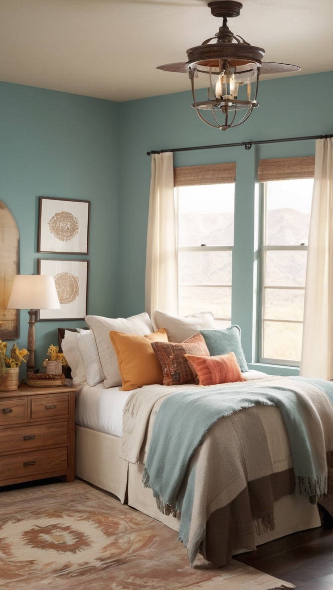 Rustic decor, Country bedroom, Farmhouse style, Vintage furniture, Lodge bedroom