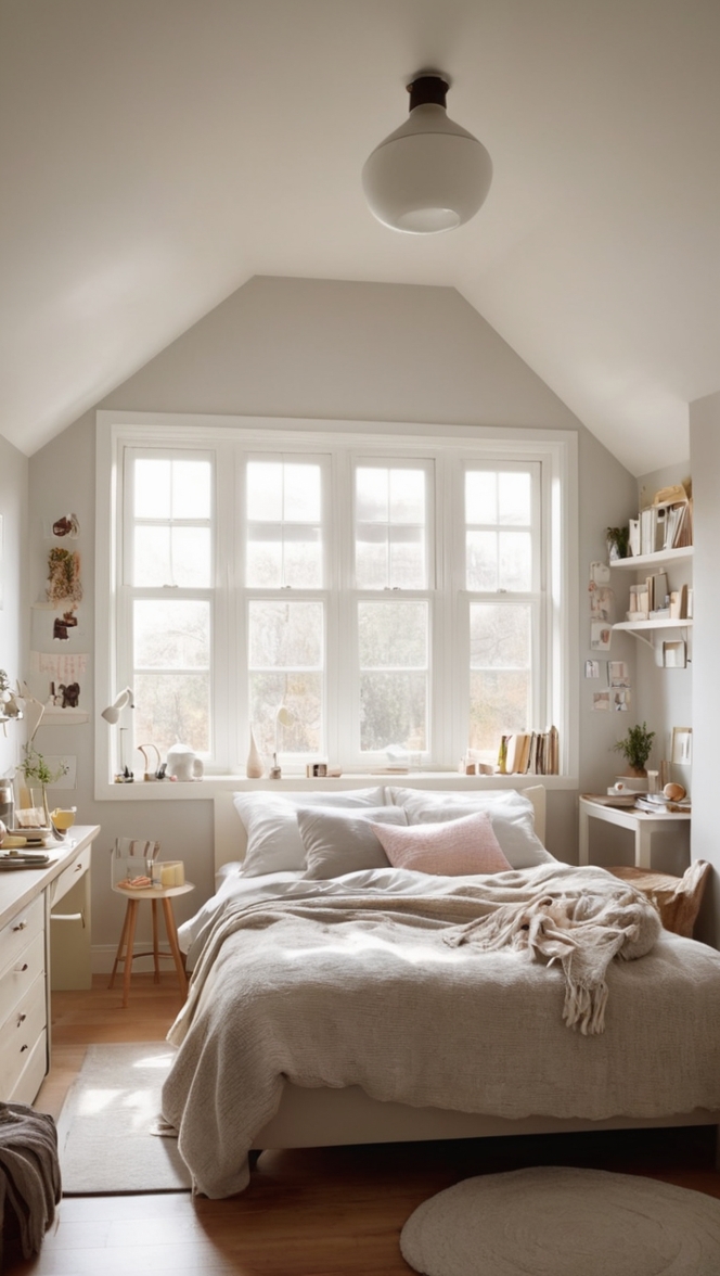 bedroom decor ideas, small bedroom design, cozy bedroom, small space decorating, bedroom organization