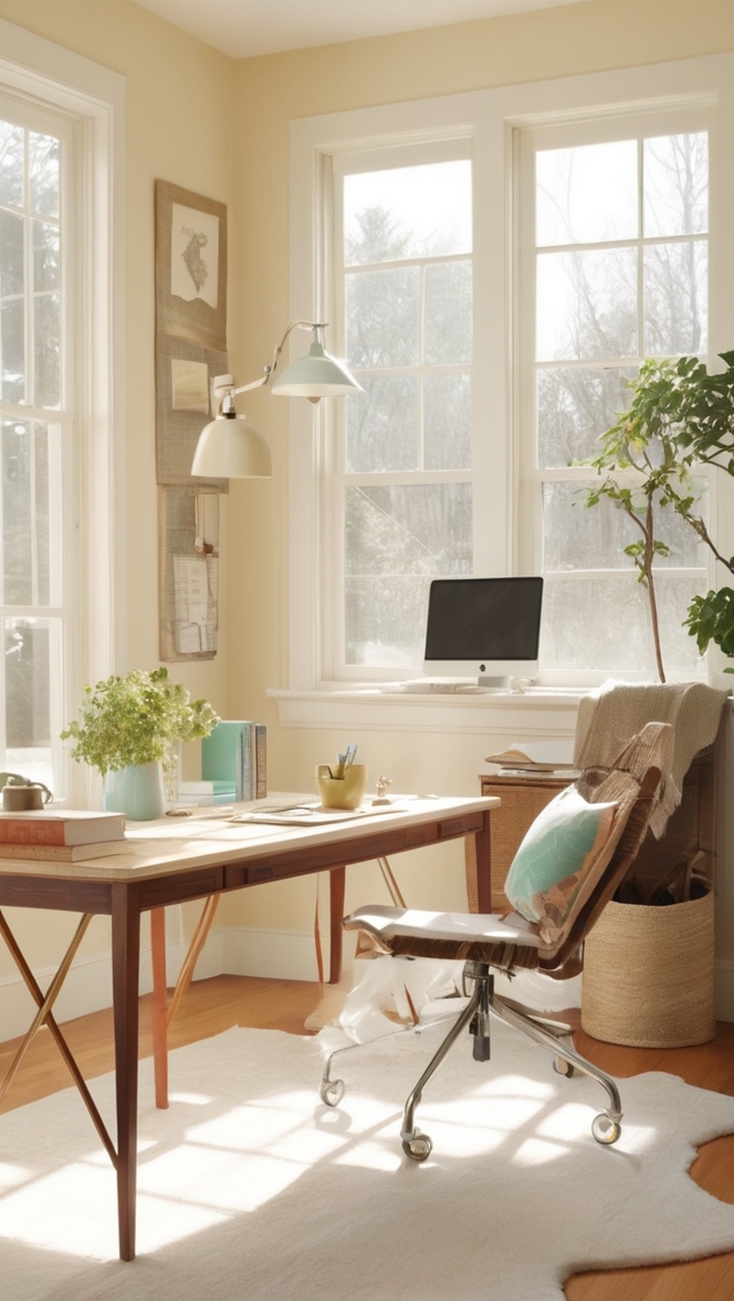 home office decor, minimalist office design, chic workspace , modern home office, stylish work environment
