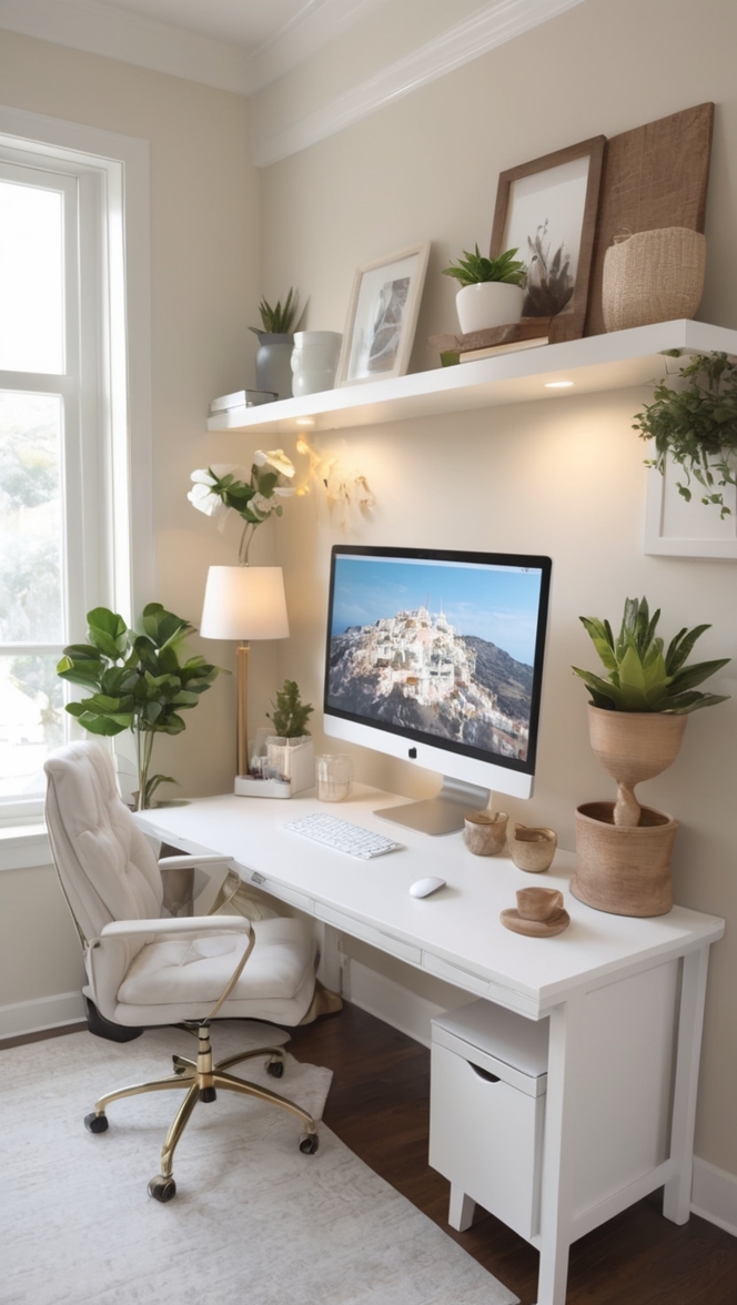 monitor setup desk, home office setup, 3 monitor setup, office desk setup, home office desk