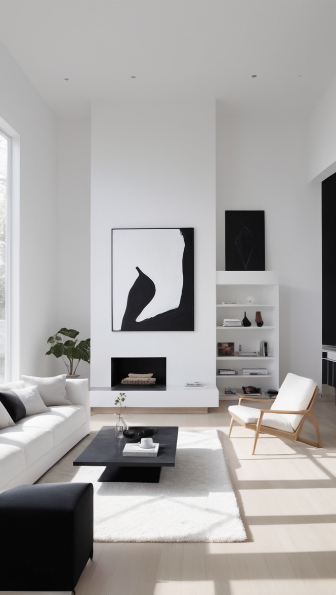 minimalist home decor, interior design ideas, modern living room design, stylish home interiors, contemporary home decor