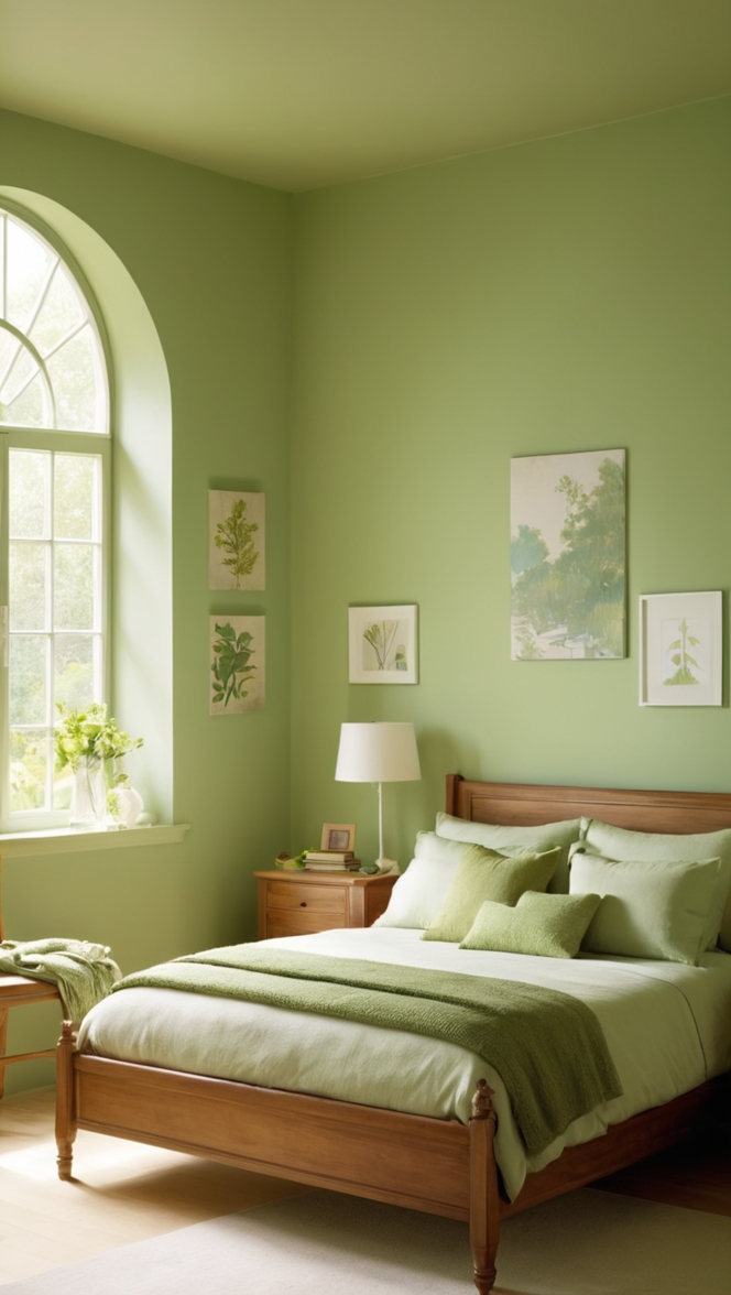 green bedroom decor ideas, eco-friendly bedroom design, sustainable bedding options, nature-inspired bedroom theme, energy-efficient lighting solutions