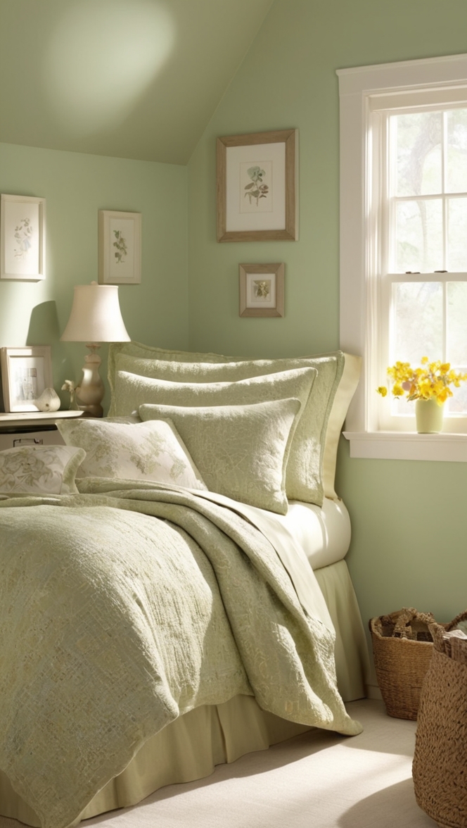 guest bedroom decor, comfortable bedding, cozy bedroom furniture, inviting guest room, warm bedroom design