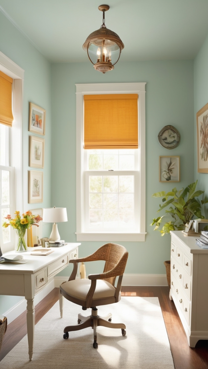 cozy home office decor, home office design, guest room ideas, office guest room, home office setup