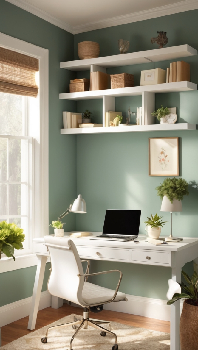 home office setup, small home office design, work from home space, stylish home office, compact office furniture