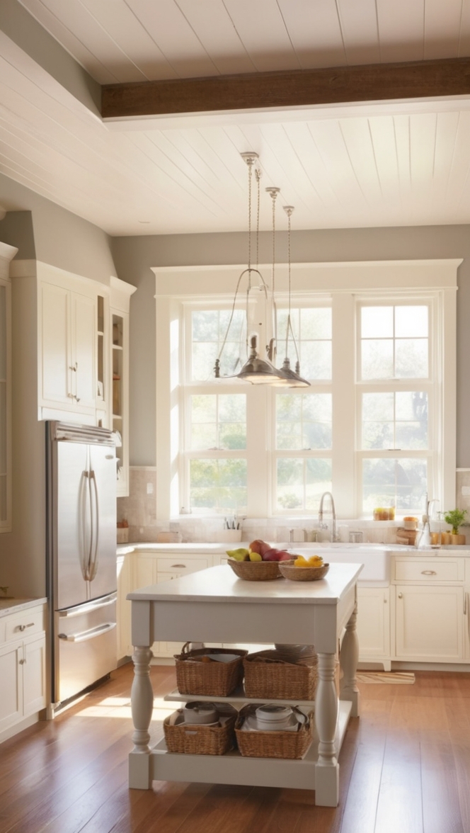 farmhouse sink, custom kitchen cabinets, rustic kitchen island, vintage kitchen decor, country kitchen design