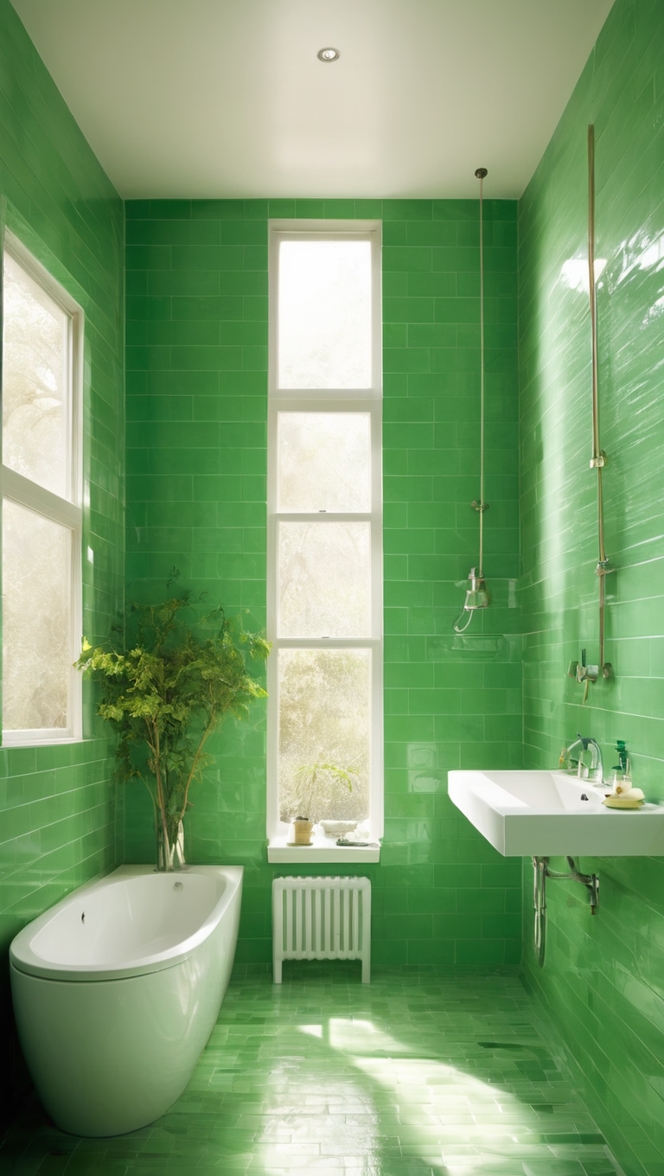 green glass mosaic tiles, eco-friendly bathroom tiles, luxury green tiles, sustainable bathroom tiles, green porcelain tiles