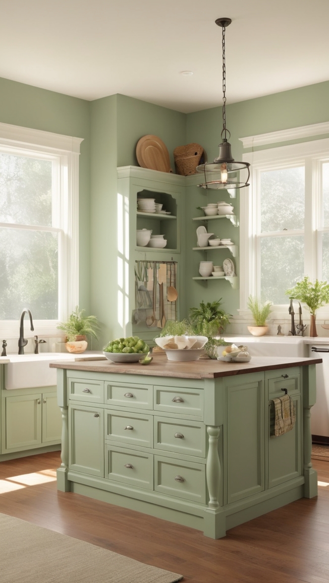 green farmhouse decor, modern farmhouse kitchen, rustic farmhouse design, vintage farmhouse style, country farmhouse interior