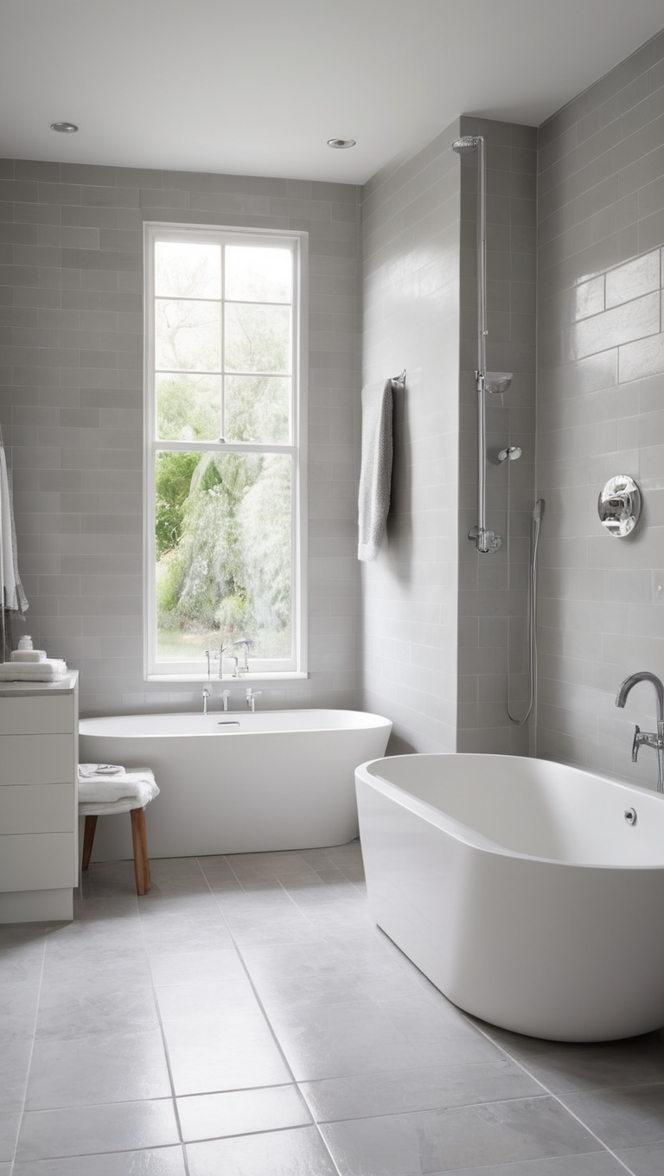 grey bathroom tiles, light grey tiles, grey floor tiles, grey wall tiles, grey ceramic tiles
