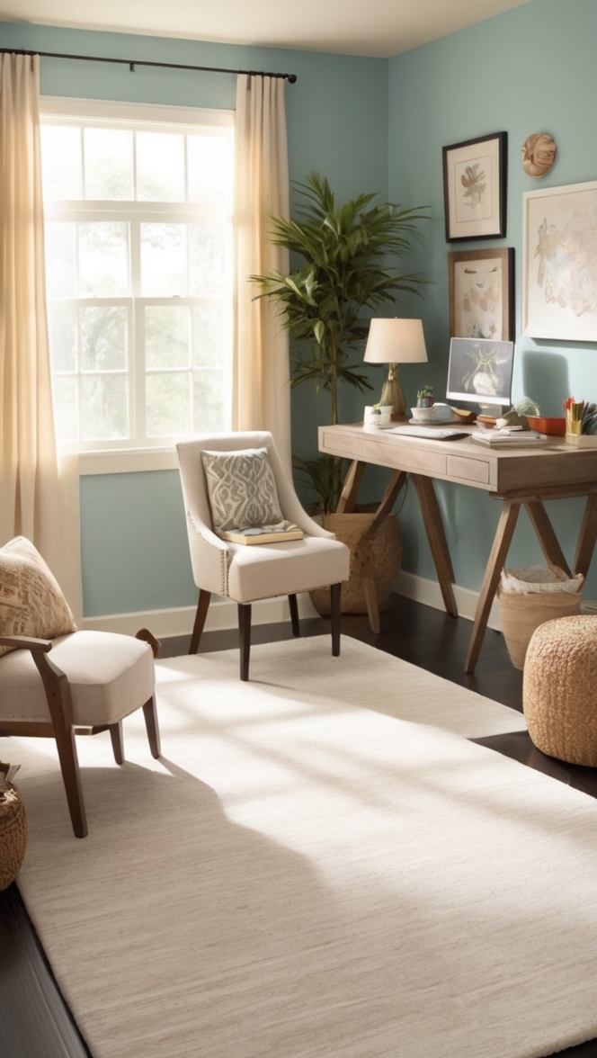 home office rugs, cozy home office decor, stylish home office rugs, modern home office design, comfortable office rug