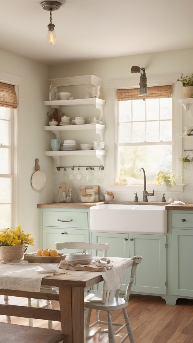 farmhouse decor, rustic kitchen decor, vintage kitchen accessories, antique farmhouse kitchen, retro kitchen design