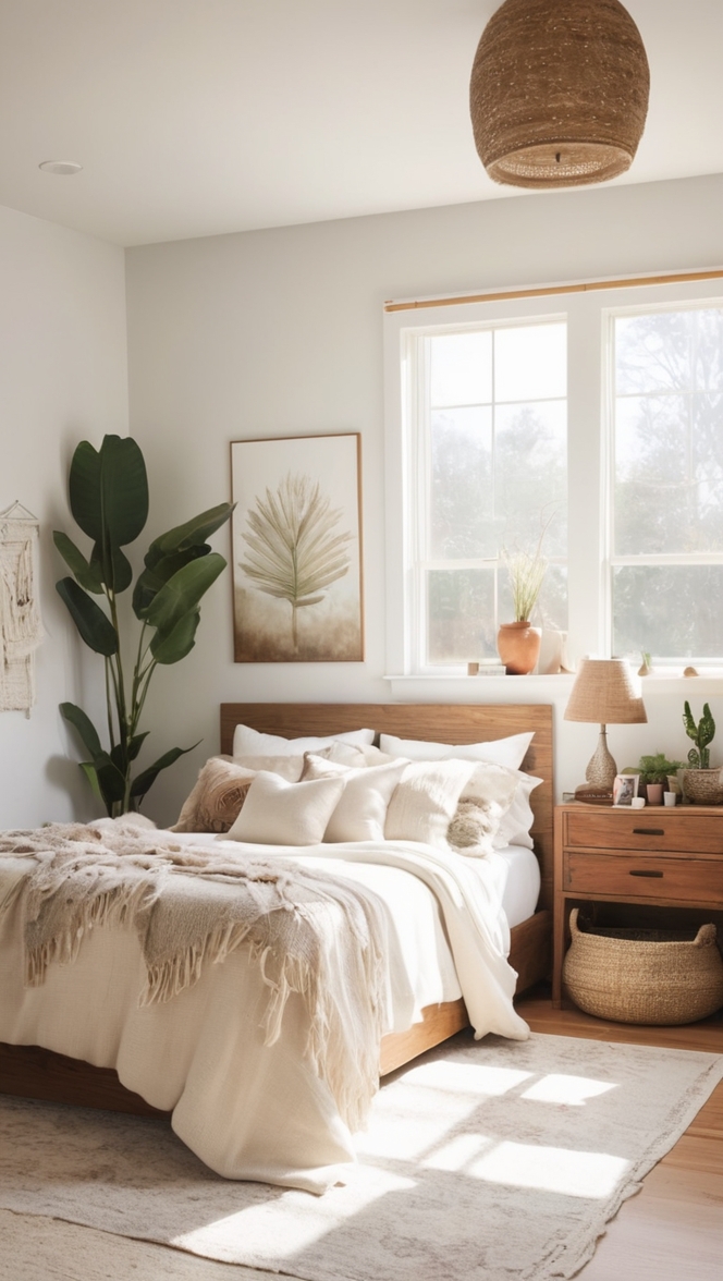 boho chic bedroom, bohemian bedroom decor, modern boho bedroom, boho style bedroom, boho bed frame