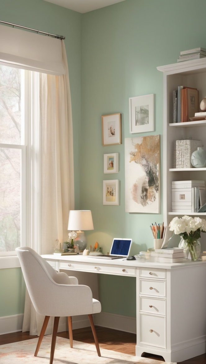 work from home setup, remote work settings, home office organization, comfortable work space, telecommuting environment