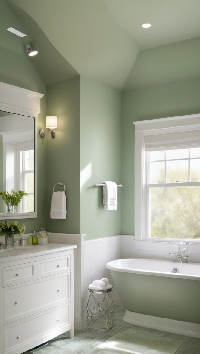 bathroom design ideas, green bathroom decor, forest green tile bathroom, bathroom renovation ideas, green bathroom accessories