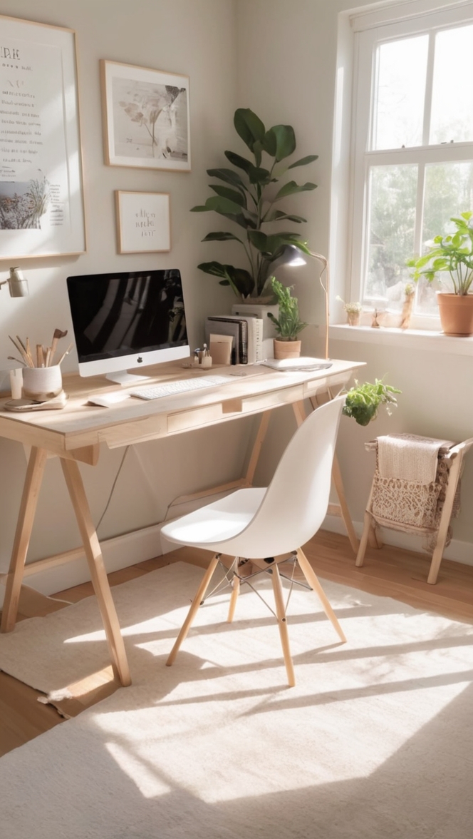 home office decor, stylish office furniture, modern workspace design, chic office accessories, trendy desk organization