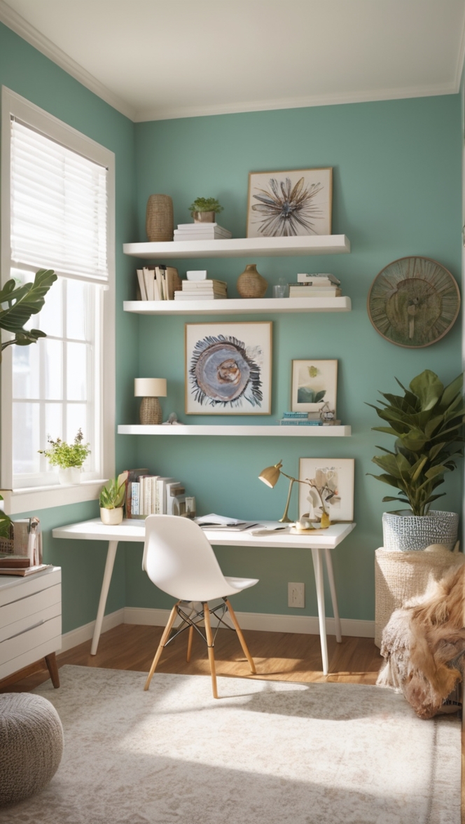 home office decor, small home office ideas, compact home office, office space organization, work from home setup