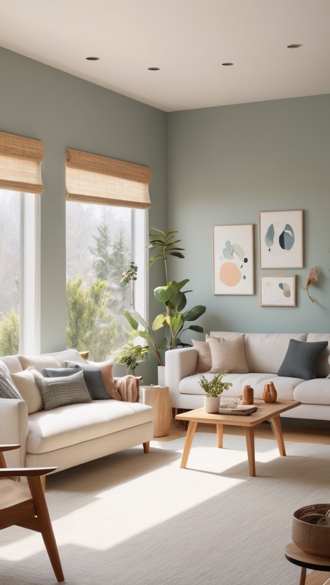 japanese living room design, modern zen living room, scandinavian minimalism, neutral color palette, natural materials