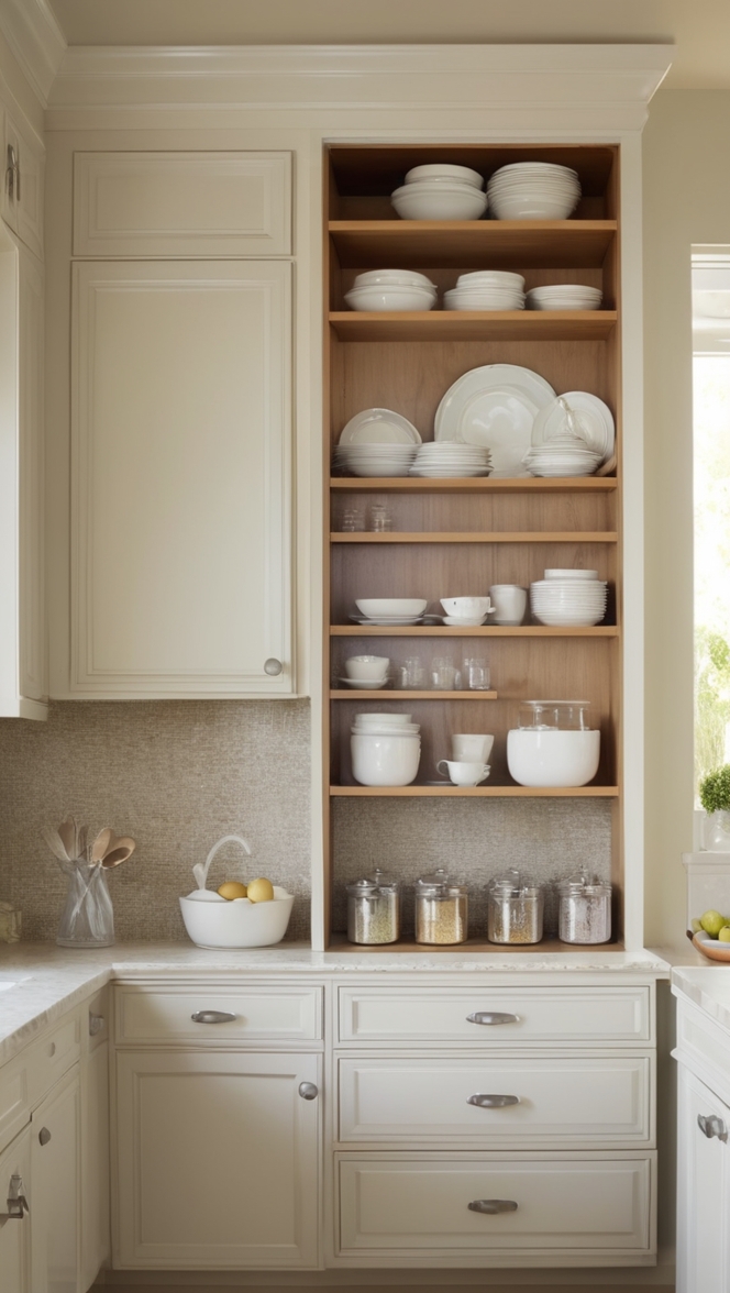 kitchen cabinet organization, pantry organization, small kitchen storage, cabinet shelving, kitchen drawer organization