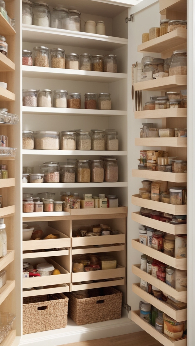 kitchen shelves, home organization, pantry storage, cabinet organization, kitchen drawers