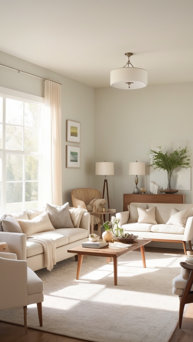 neutral living room decor, 
minimalist home design, 
modern living room ideas, 
contemporary home interiors, 
simple home decoration