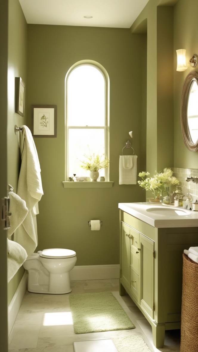 olive green bathroom decor, olive green bathroom accessories, olive green bathroom tiles, olive green bathroom paint, olive green bathroom rugs