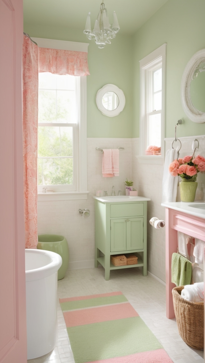 pink and green bathroom decor, pink and green bathroom accessories, pink and green bathroom ideas, pink and green bathroom tiles, pink and green bathroom rugs