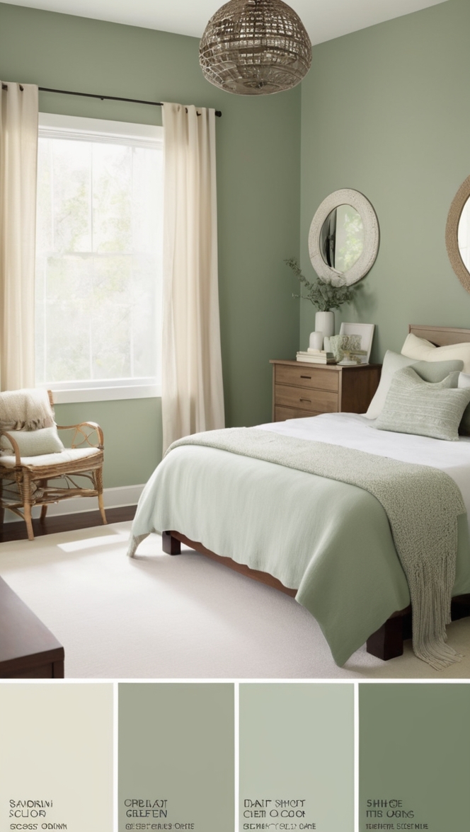 sage green paint, best sage green paint, sage green decor, sage green bedroom ideas, sage green color palette