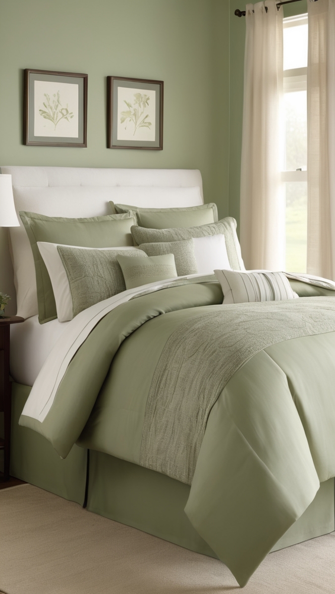 sage green bedding, sage green comforter set, sage green duvet cover, sage green bedspread, sage green quilt
