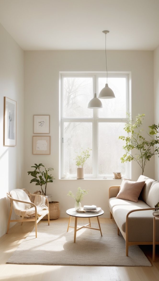 small living room ideas, minimalist furniture, space-saving solutions, cozy living room, modern decor